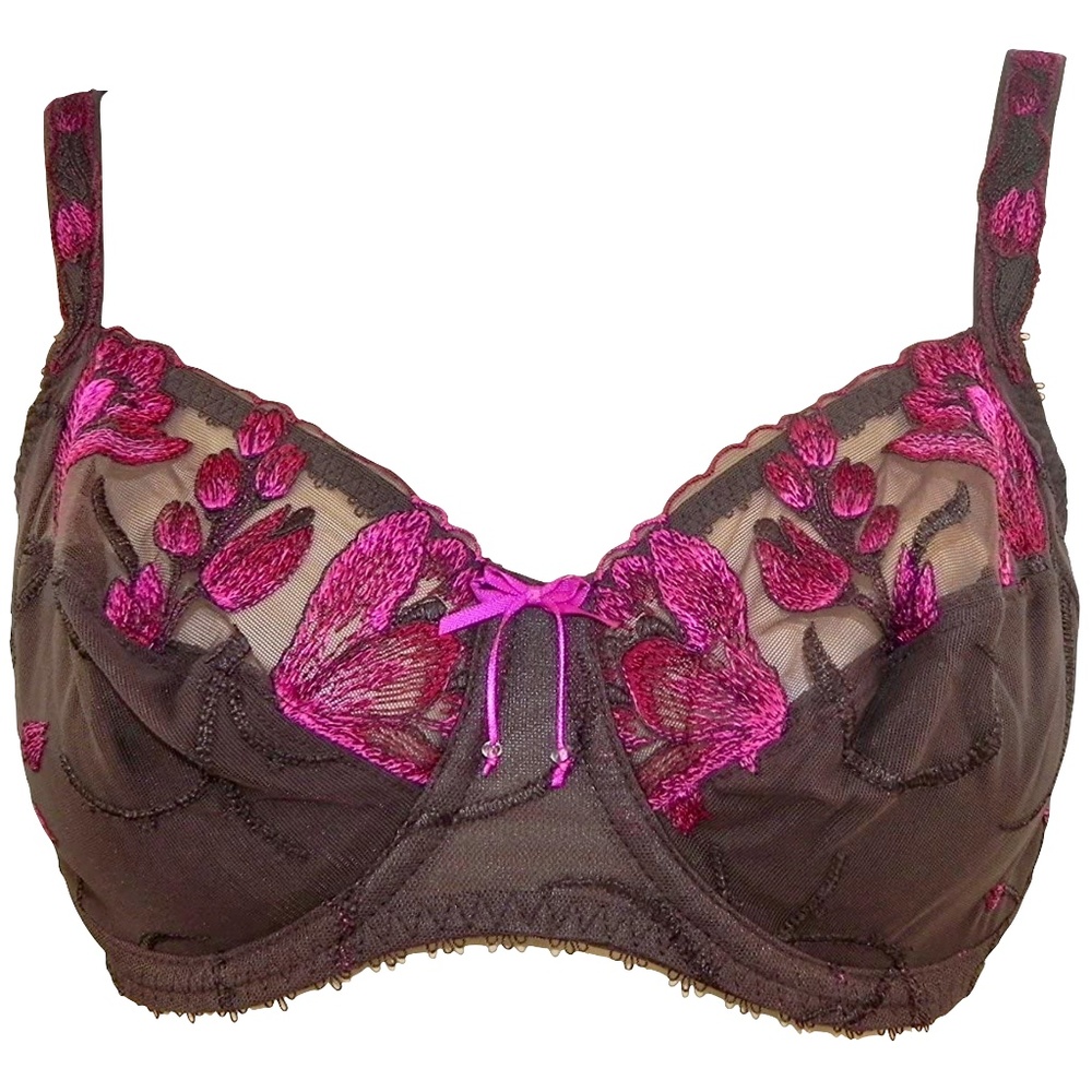 FAUVE Java Pink Embroidered Underwire Bra 31753